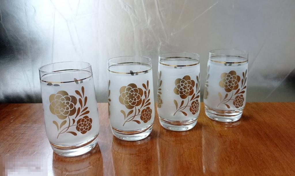 СТАКАНЫ. СТАКАНЧИКИ. Bohemia. БОГЕМИЯ. Матированное стекло. Позолота(р)