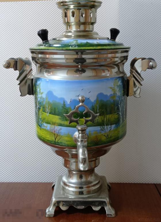САМОВАР БОЛЬШОЙ РУЧНАЯ РОСПИСЬ ЭЛЕКТРИЧЕСКИЙ. СОСТОЯНИЕ ! ШНУР В КОМПЛЕКТЕ. 