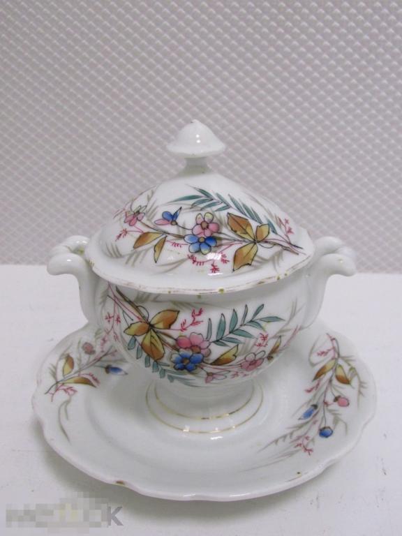 ГОРЧИЧНИЦА. СОУСНИЦА. КУЗНЕЦОВ. СТАРИННАЯ!!! - РУЧНАЯ РОСПИСЬ!!!! 