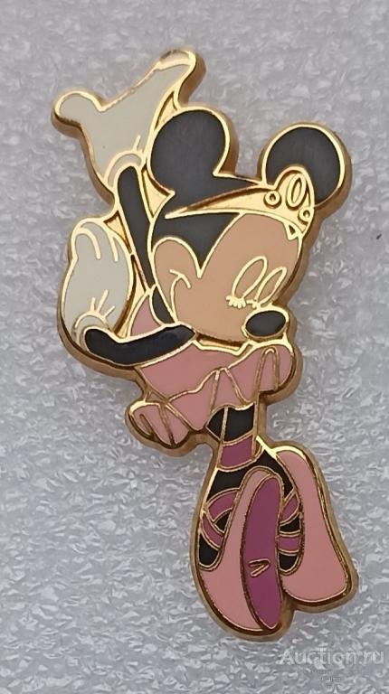 яя98 Минни Маус балерина Уолт Дисней Walt Disney мультфильм детский значок ( Диснейленд Париж )