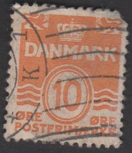 1933 Дания Львы 10 оре оранжевая