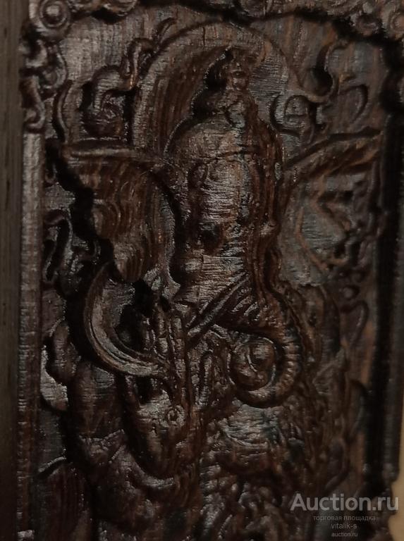 04 Резное изделие "Ганеша" индия азия 3,5 на 5 см. венге