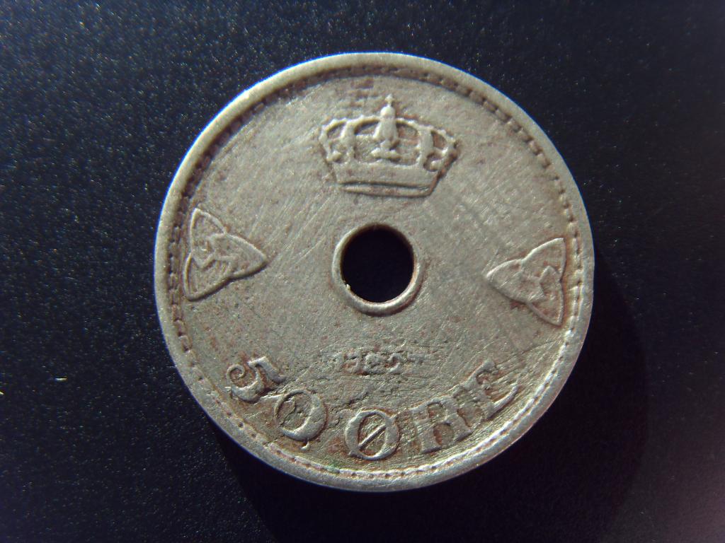 Норвегия 50 эре 1927 г. КМ#386
