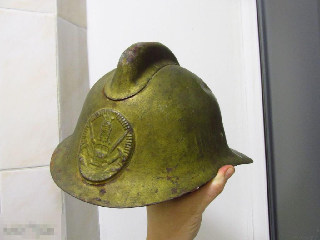 Шлем пожарного СССР 1940-50 гг. Отличный! Пожарная каска. Подшлемник. 