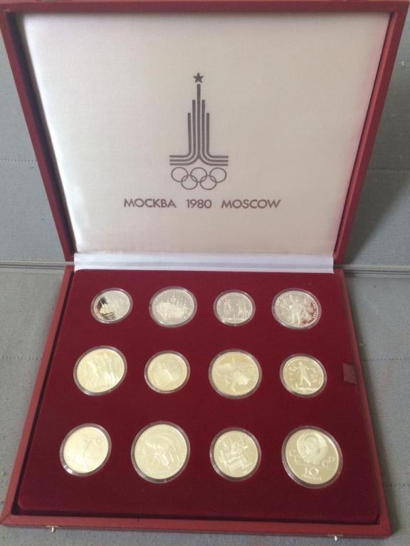 ПОЛНЫЙ НАБОР СЕРЕБРЯНЫХ МОНЕТ " ОЛИМПИАДА-80". 28 ШТУК. СССР