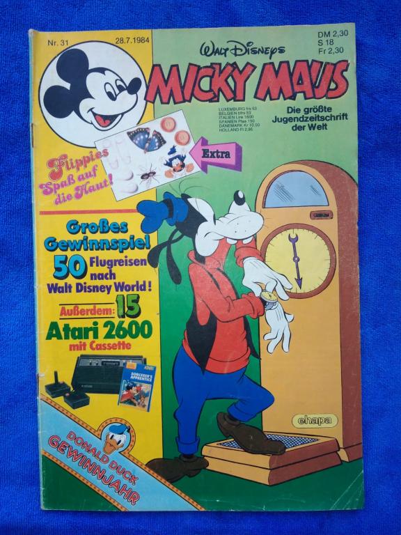 Очень редкий комикс на немецком языке "Micky Maus" - 1984 год, №31 (28.7.)
