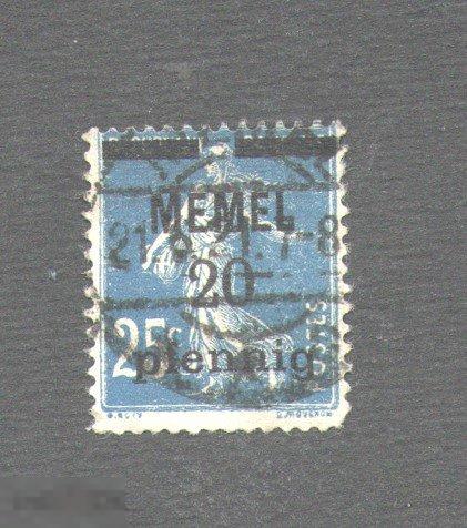 Марка. Литва. Мемель . 1920 г. 
