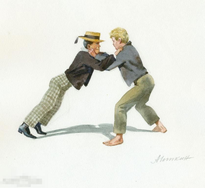 Иткин А. Иллюстрация к роману М.Твена "Приключения Тома Сойера". Б., акварель, 20х23 