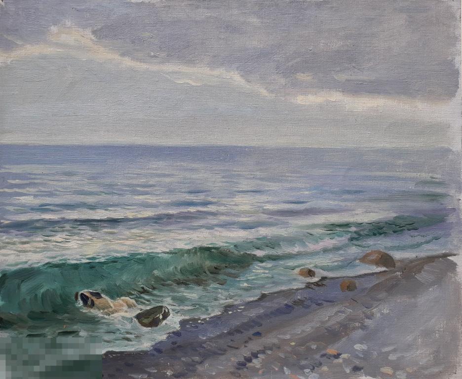 Бронштейн Ш.И. Море. 1947. Холст, картон, масло, 36х43,5 