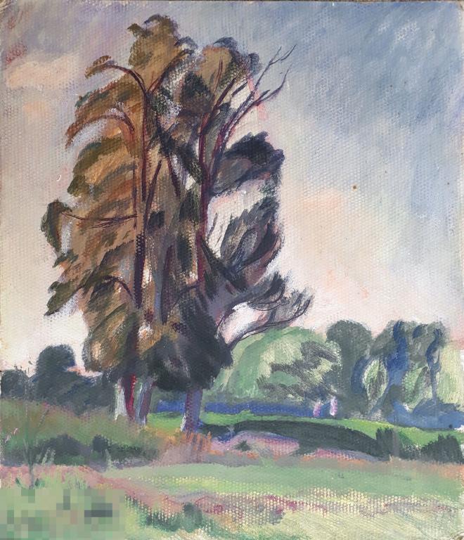 Ракутин Ю. Лето под Переславлем. 1950-е. Картон, масло, 34х29,5 