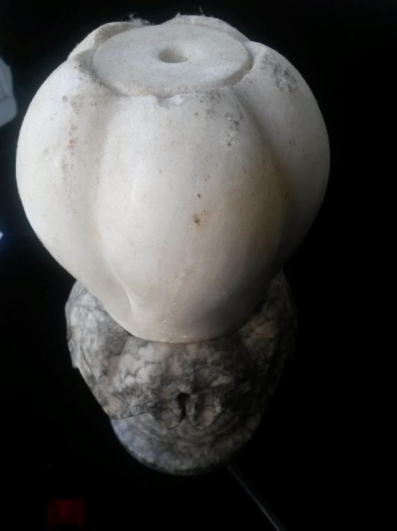 Ночник "Каменный цветок". Из камня. Старый. Высота 20 см. 