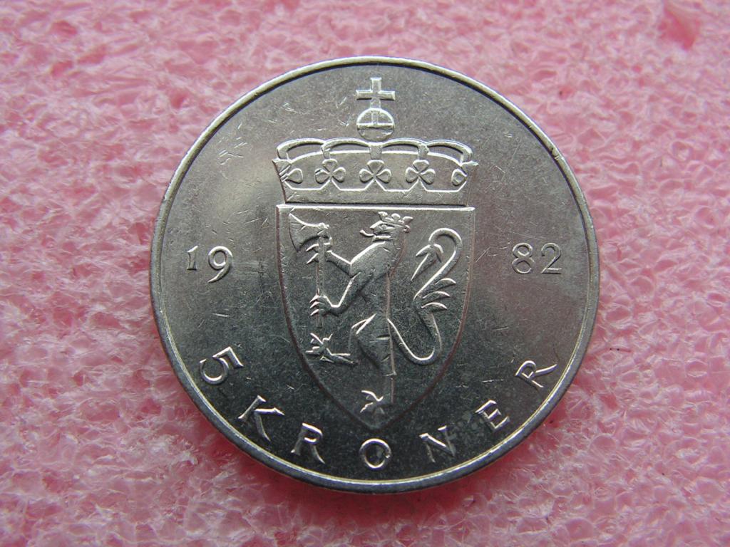 Норвегия 5 крон 1982 2-9-26ма