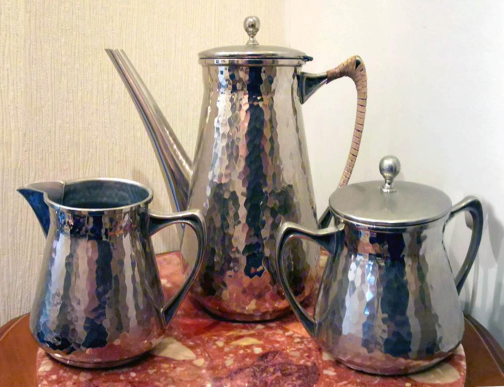 Антикварный кофейный сервиз Fischer, Германия.