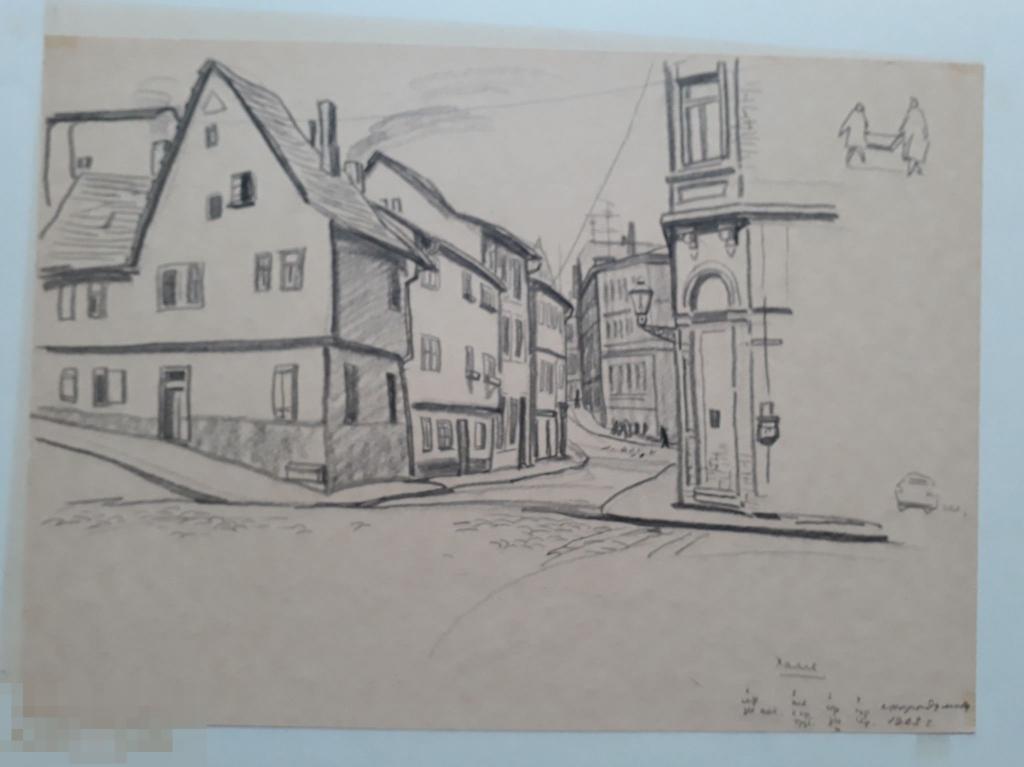 Скородумова Т.Н. Германия. Халле. 1963. - Б., карандаш, 29х40 