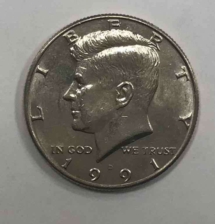 США 50 центов (1/2 доллара) 1991 Кеннеди