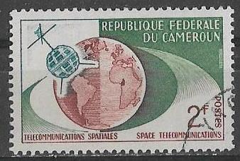 Камерун 1963 г.  Телекоммуникации Спутник связи "Телстар", гаш.