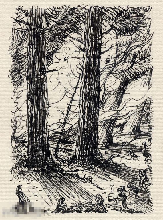 Кузнецов, К. Субботник. 1936.  Б., тушь, перо, 22х31 