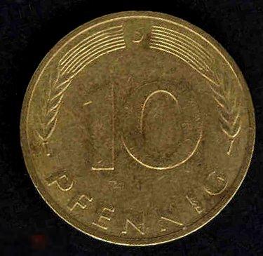 10 пфеннигов 1982. D. ФРГ 