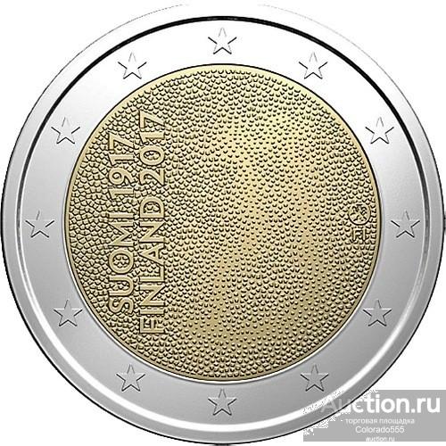 Финляндия, 2 евро 2017 г., 100-летие независимости Финляндии. UNС