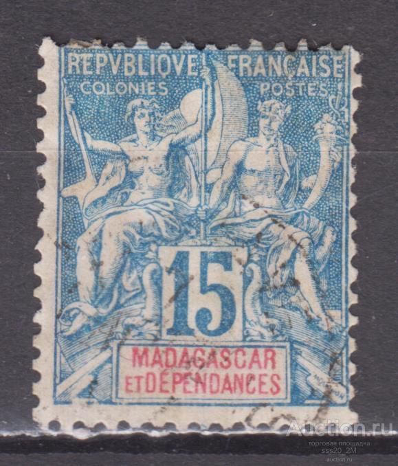 Мадагаскар 1896 аллегория Mi33