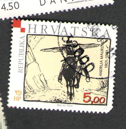 Хорватия. 2001. Хорватский художник и автор комиксов Маурович 