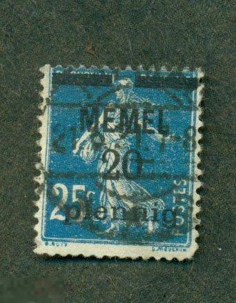 1920 Lietuva - Мемель Оккупация Францией -Литва 