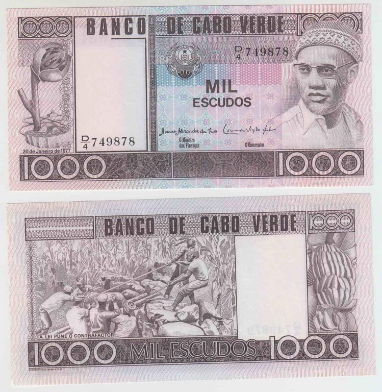 Кабо Верде 1000 эскудо 1977 UNC