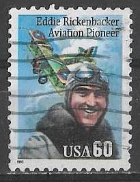 США 1995 г.  Авиация Самолет Авиаторы, гаш.
