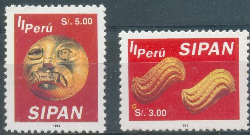 Перу 1994 г. Археология Артефакты Сипана ** Mi 1518 - 1519 MNH