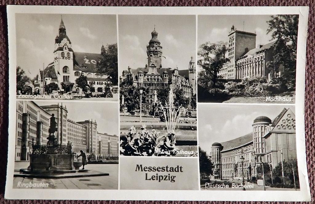 Открытка "Лейпциг. Городские достопримечательности". 1930-е годы