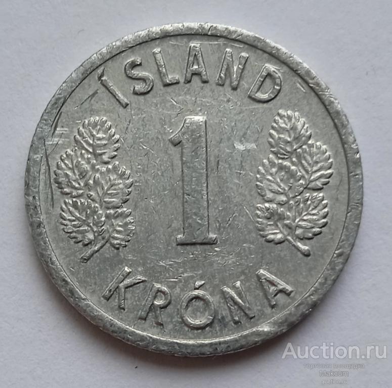 Исландия 1 крона .1978 г .