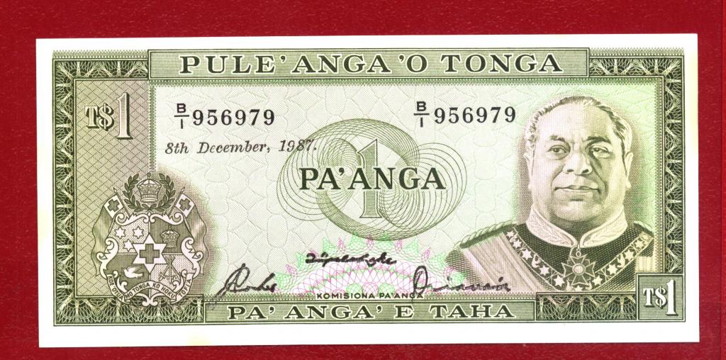 Тонга 1 паанга  1987   P# 19c UNC пресс