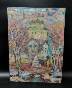 ЖИВОПИСЬ СССР! МАСЛО! ОСЕННЯЯ МЕЛОДИЯ! КАРТИНА ИЗВЕСТНОГО ХУДОЖНИКА В.ПАНОВА!