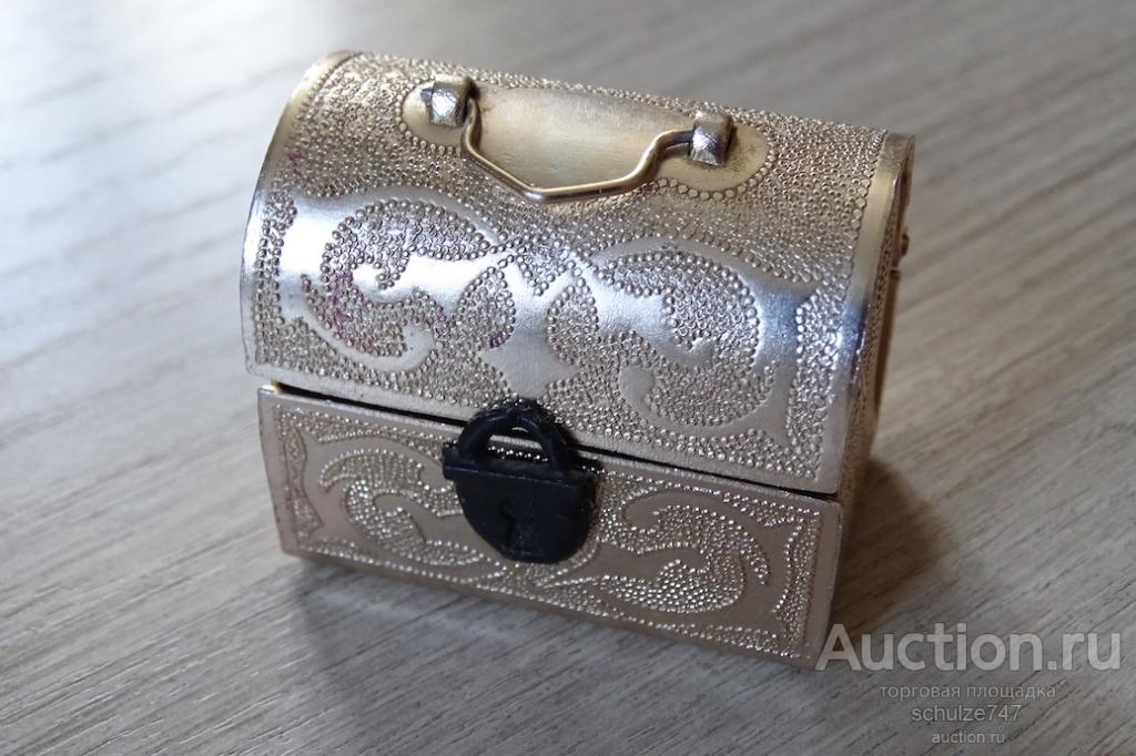 СУНДУК СУНДУЧОК СУВЕНИР ПОД ЮВЕЛИРКУ СССР АЛЮМИНИЙ