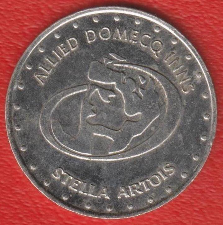 Великобритания жетон Allied Domecq Inns. Stella Artois пиво Англия