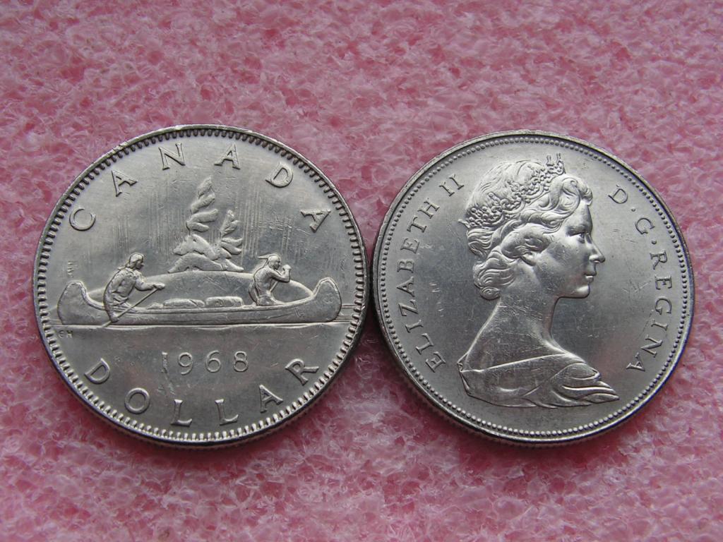 Канада 1 доллар 1968 a-unc-xf
