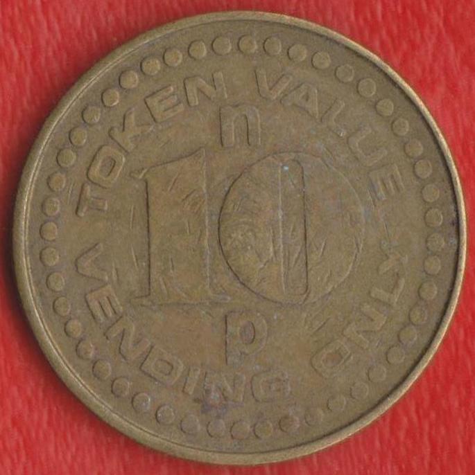 Великобритания жетон 10 новых пенсов Token value Deith Leisure & Ruffler Англия