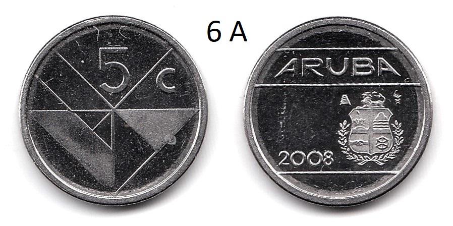 Аруба. 5 центов. 2008 год.