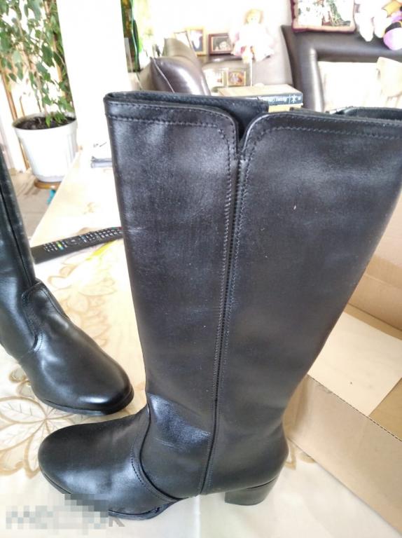 Сапоги хромовые  р.39.на меху. Новые 