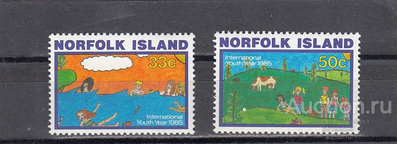 NORFOLK ISLAND  НОРФОЛК  Защита детей Пара 1985  Сост**  MNH OG