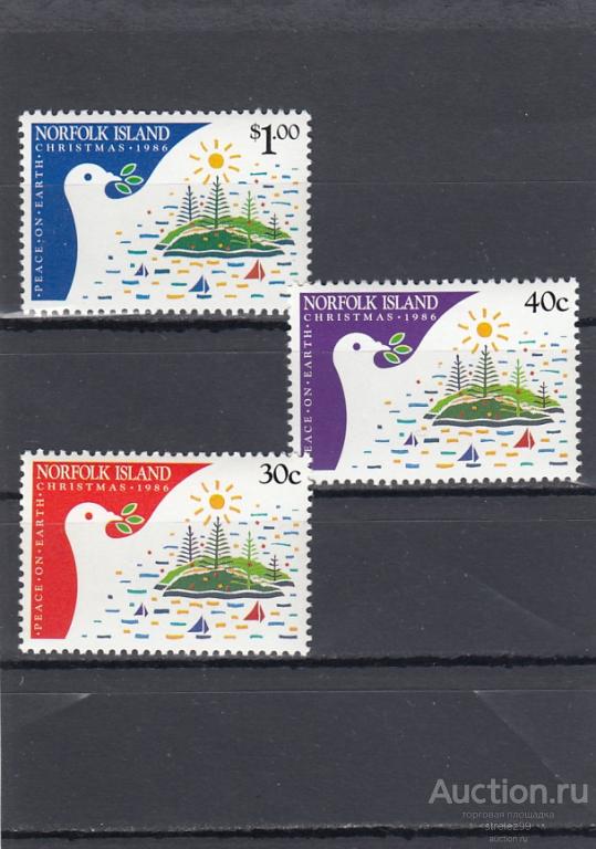 NORFOLK ISLAND  НОРФОЛК  Рождество Серия 1986  Сост**  MNH OG