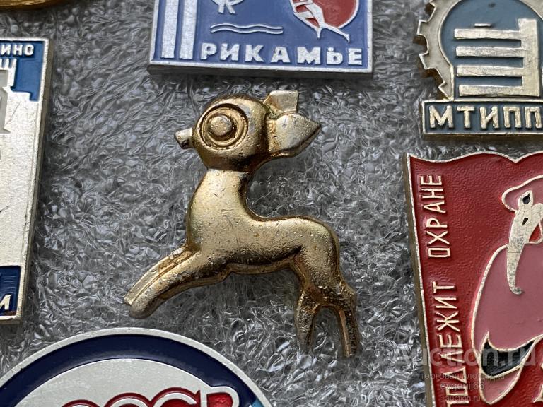 Знак. ФИГУРНЫЙ Значок ДЕТСКИЙ. ОЛЕНЕНОК  РЕДКИЙ  RRR