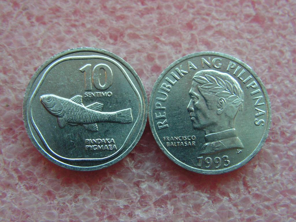 Филиппины 10 сентимо 1993 unc