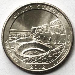 Парк N12 Chaco Culture 25 центов 2012 двор P США UNC 13381
