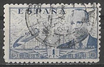 Испания 1939 г.  Хуан де ла Сьерва, изобретатель автожира Авиация, гаш.