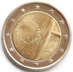 Финляндия 2 евро 2014 Илмари Тапиоваара UNC 11221