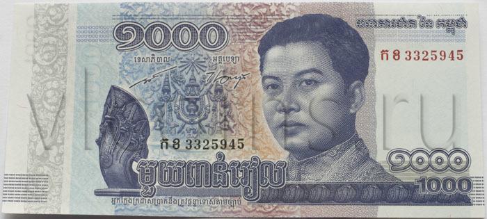 Камбоджа 1000 риэлей 2016 Новый дизайн UNC 37971