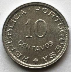 Португальская Сан Томе и Принсипи 10 сентавос 1971 UNC 42351