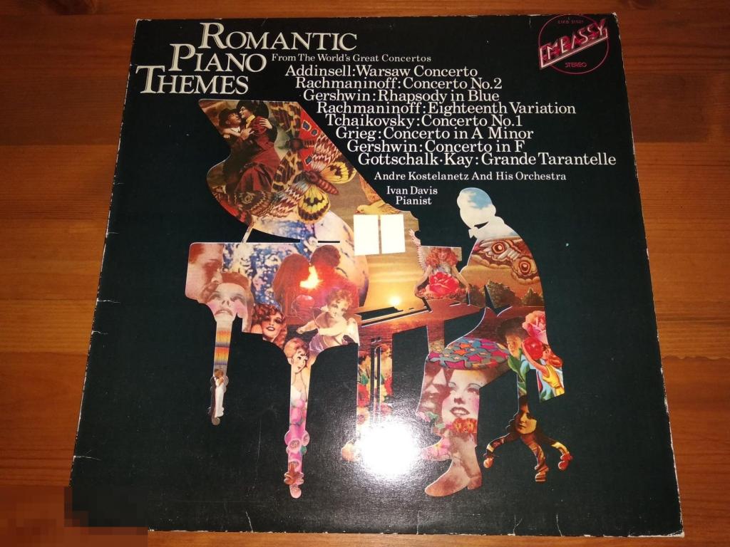 Andre Kostelanetz And His Orchestra* - Ivan Davis ‎– Romantic Piano Themes / LP / Netherlands 