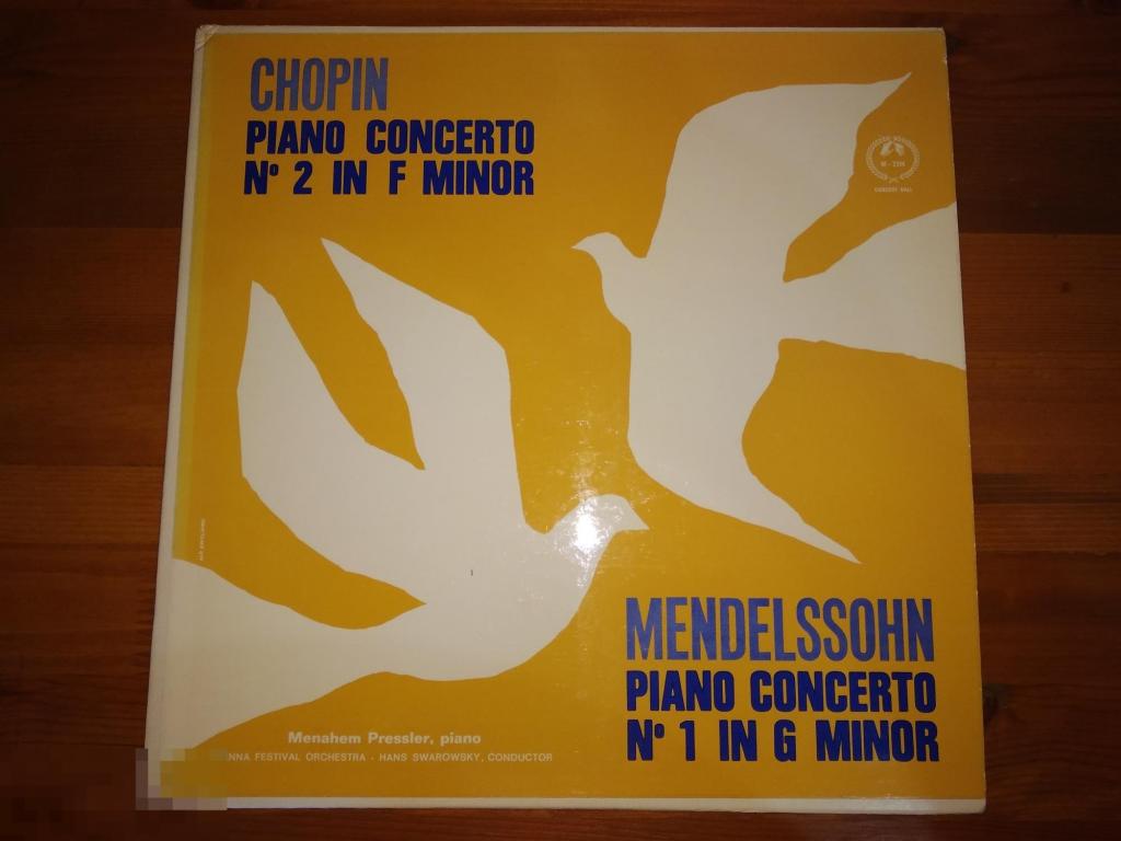 Orchester Der Wiener Staatsoper ‎– Chopin, Mendelssohn - Klavierkonzerten... / LP / Japan 